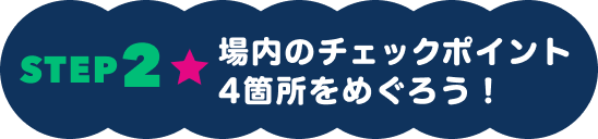 場内のチェックポイント4箇所をめぐろう!